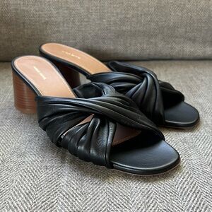 Mansur Gavriel Ruched Open Toe Mule